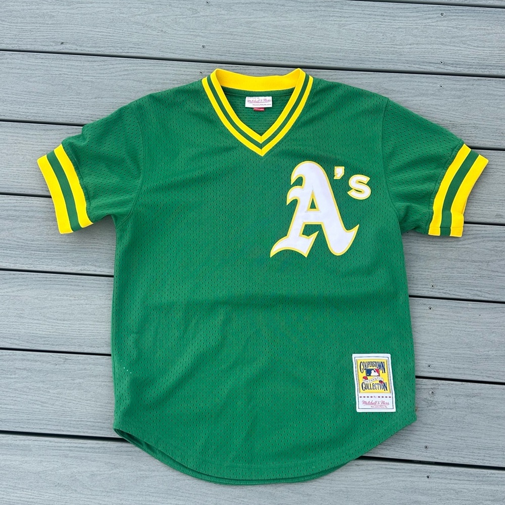 Mitchell & Ness Green and Yellow Athletic Jersey